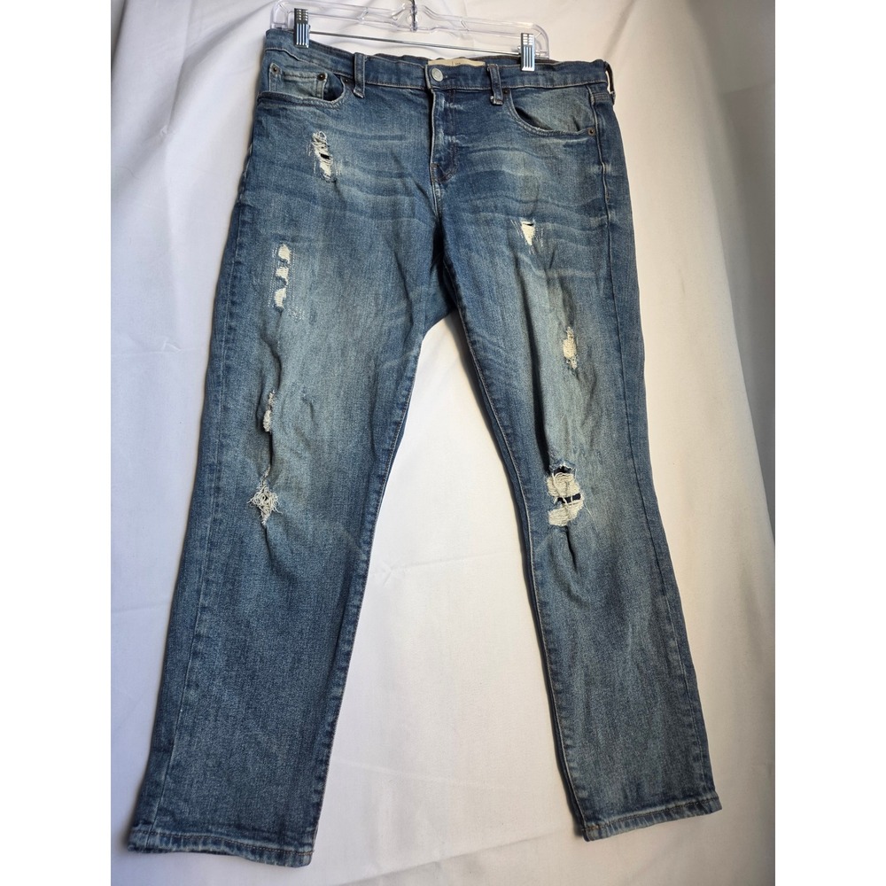 Gap  Best Girlfriend Jeans Womens Blue Medium Relaxed Mid Straight